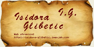 Isidora Glibetić vizit kartica